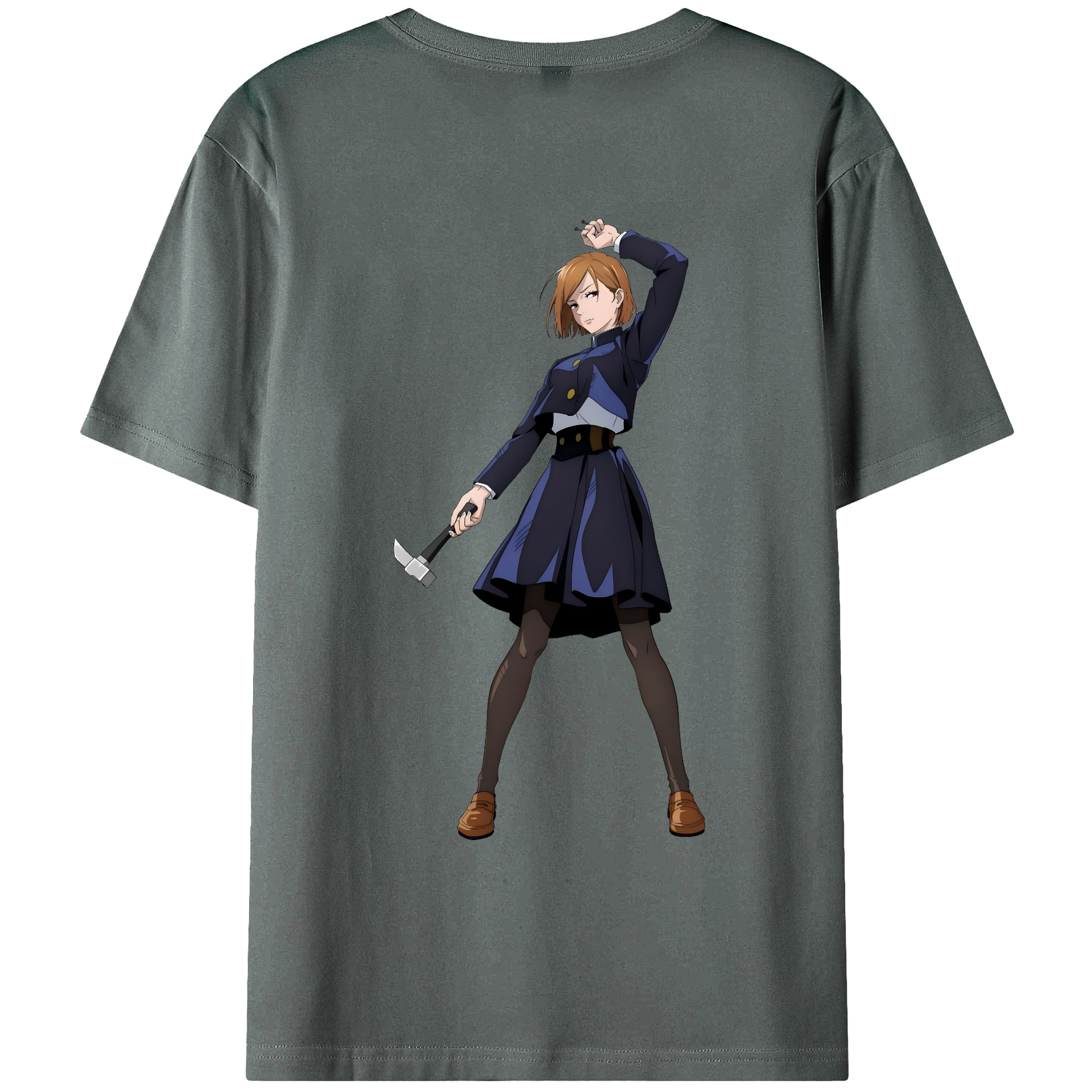（画像用） 呪術廻戦 Jujutsu Kaisen 綿100％ メンズ半袖Tシャツ（バックプリント） 通気性